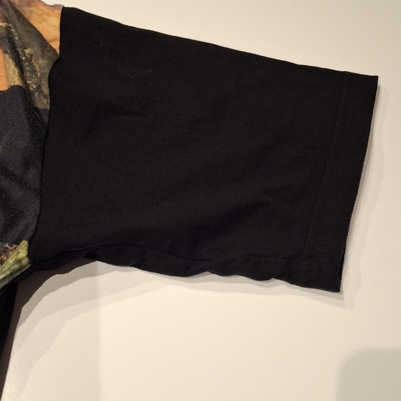 Effection Women's Black Colorful Picasso Short Sleeve Crew Neck Tee XL - Picture 6 of 8